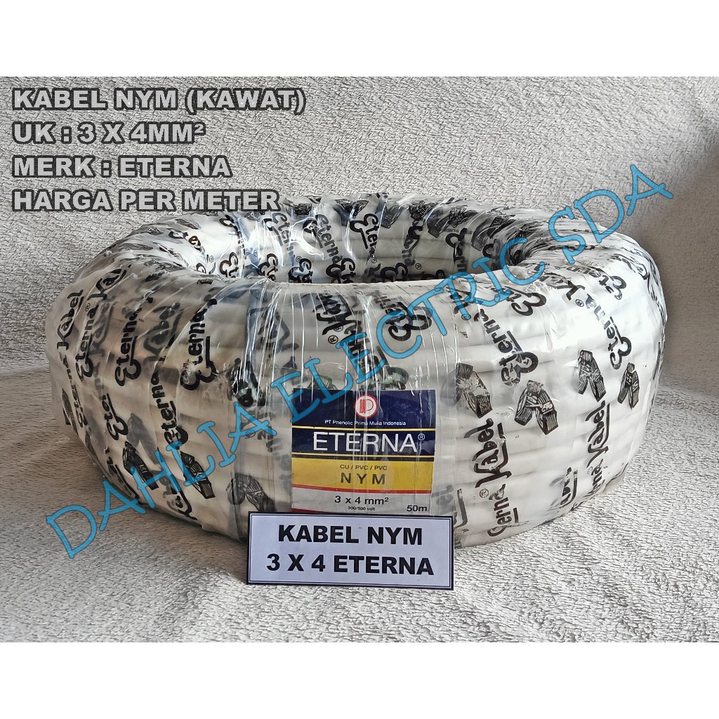 KABEL NYM 3 X 4MM² ETERNA HARGA PER METER