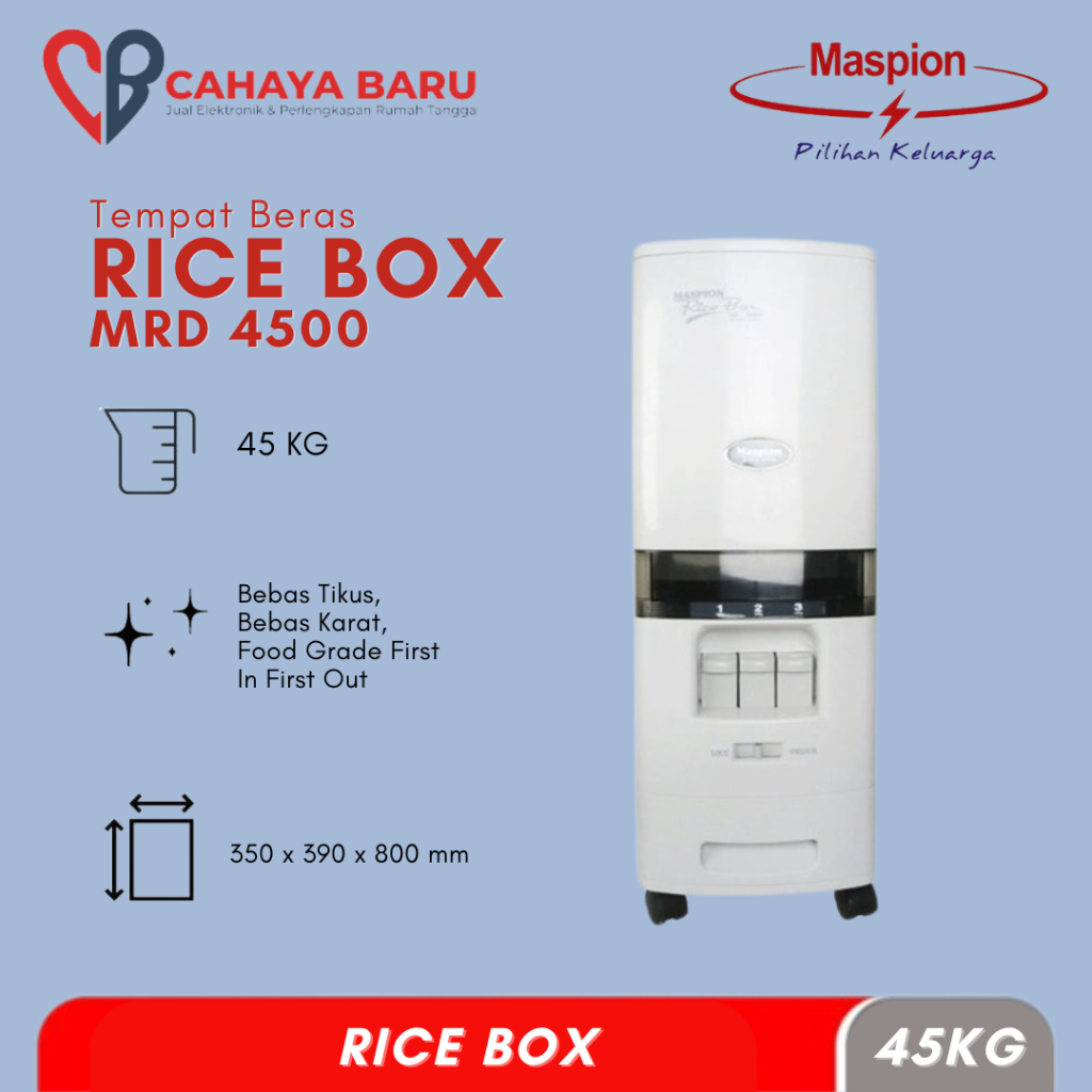 MASPION MRD 4500 TEMPAT BERAS RICE BOX 45kg