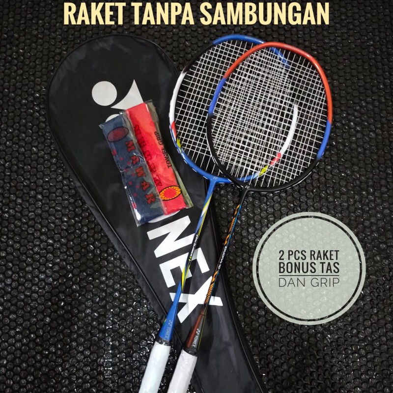 Star RAKET BADMINTON 100 RIBU DAPAT 2 RAKET + TAS DAN 2 GRIP gas 