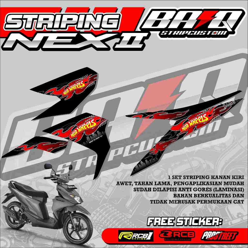 STICKER STRIPING NEX GEN 2 - STRIPING NEX GEN 2 PREMIUM HOT WHEELS 02