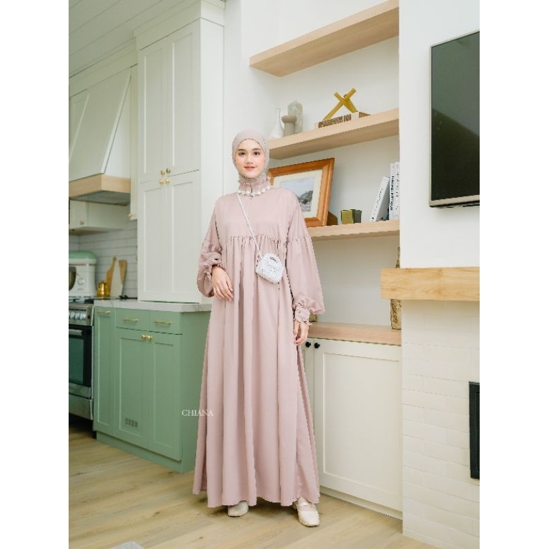 GHIANA Amaya Dress / Abaya Nude