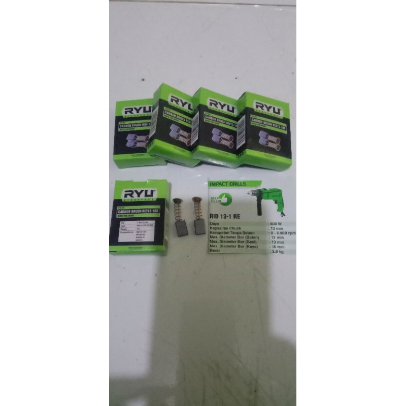 carbon brush RYU RID 13-1 bor 13mm/arang spul bor Ryu 13mm RID 13-1