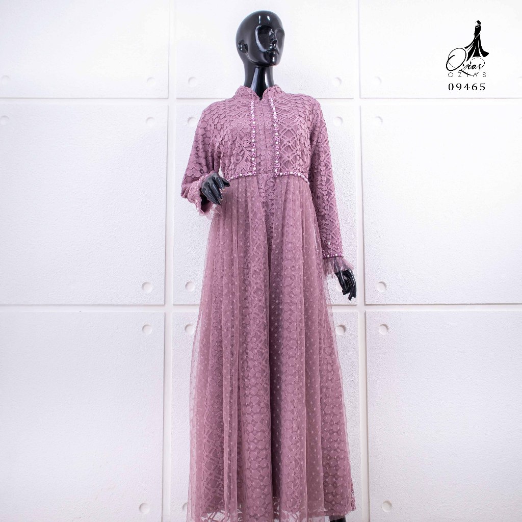 Ozias - Gamis Brokat Fimela 09465 Ld 105 120-lilac