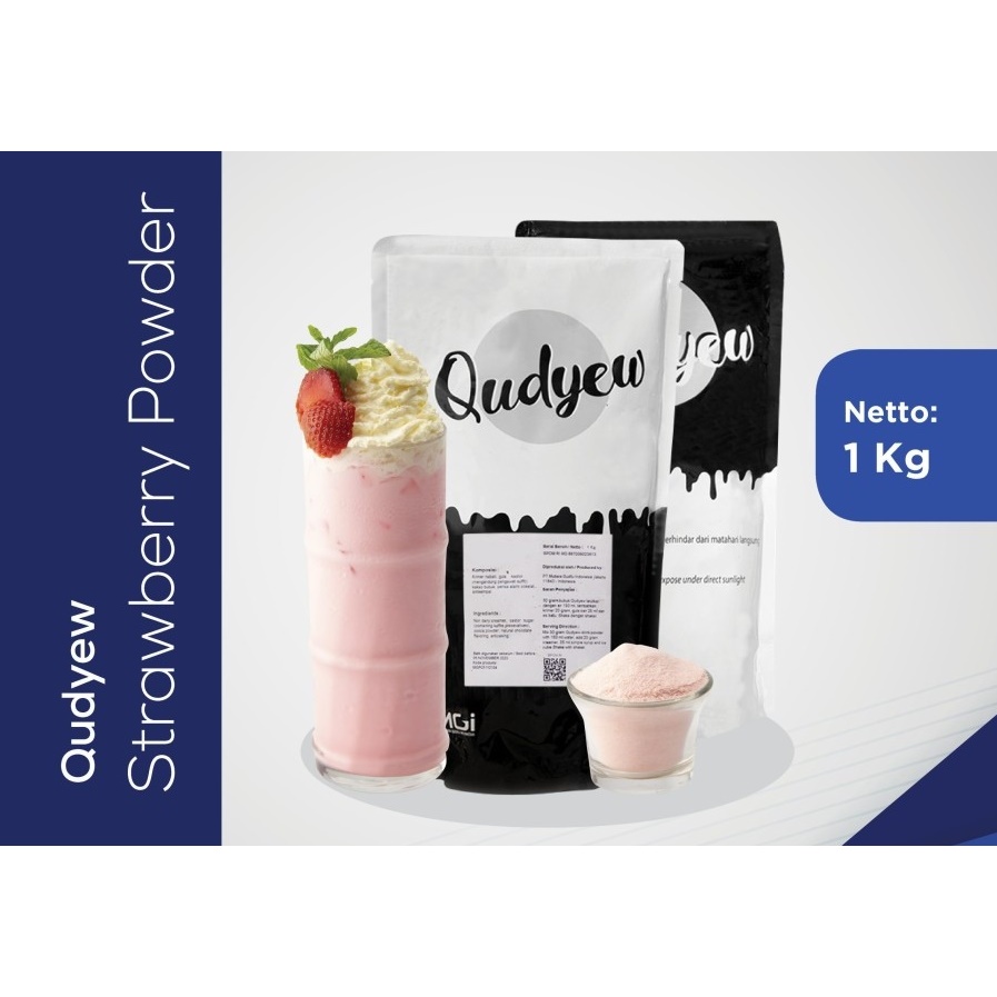 

qudyew Strawberry powder QUDYEW stroberi premium powder 1kg