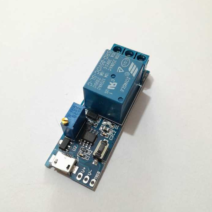 Relay timer delay switch ne555 Micro usb trigger 555