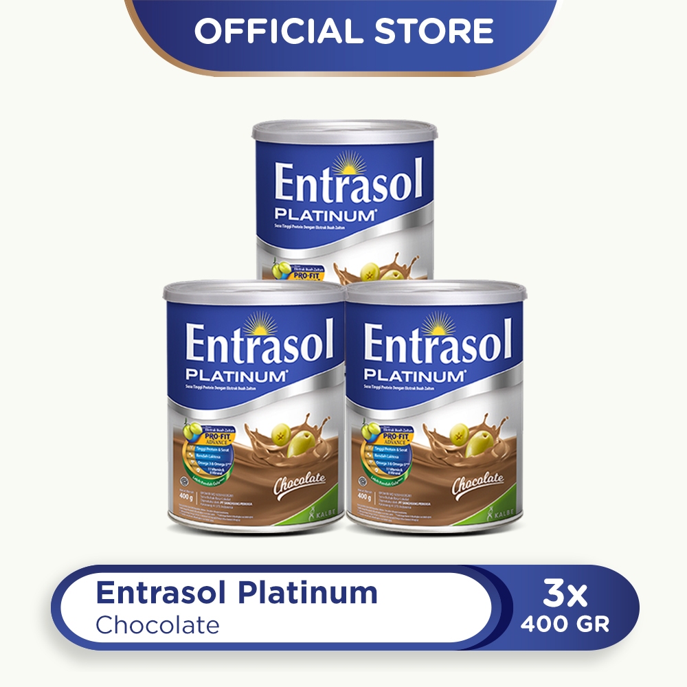 

TRIPLE PACK: ENTRASOL PLATINUM CHOCOLATE 400G - 3 PCS