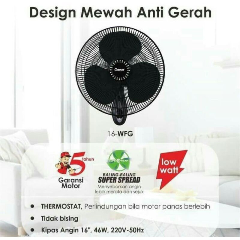 16-WFG WALL FAN 16 inch COSMOS / KIPAS ANGIN TEMBOK 16 inch 16WFG /COSMOS 16 WFG KIPAS ANGIN DINDING