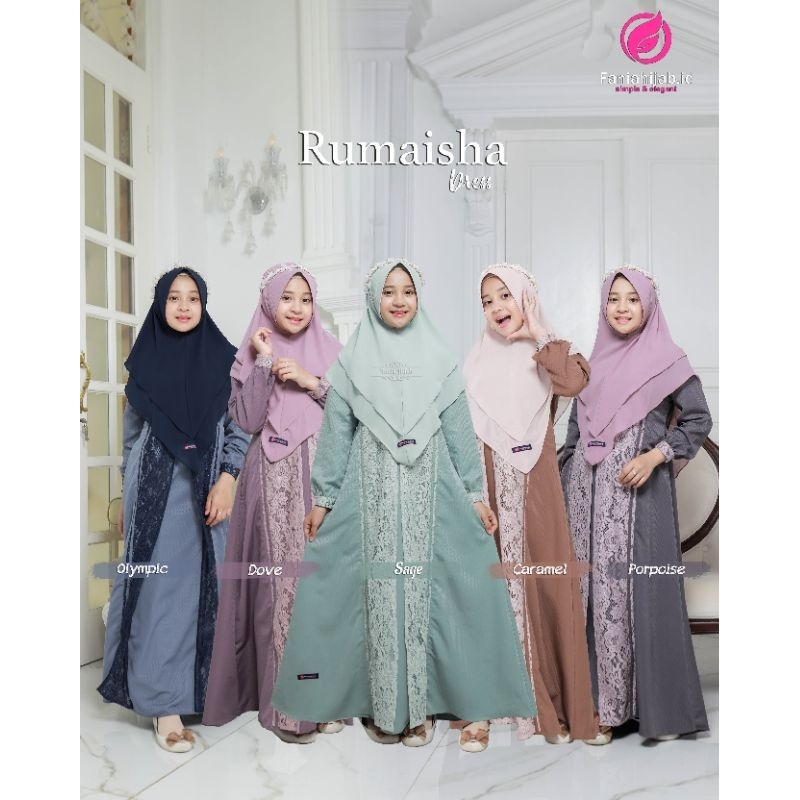 Rumaisha Dress Kids by Fania Hijab / Gamis Anak / Sarimbit Fania Hijab 2024 Series 8
