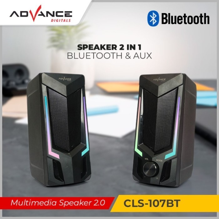 Speaker Advance CLS107 CLS 107 BT Bluetooth RGB / Speaker Gaming