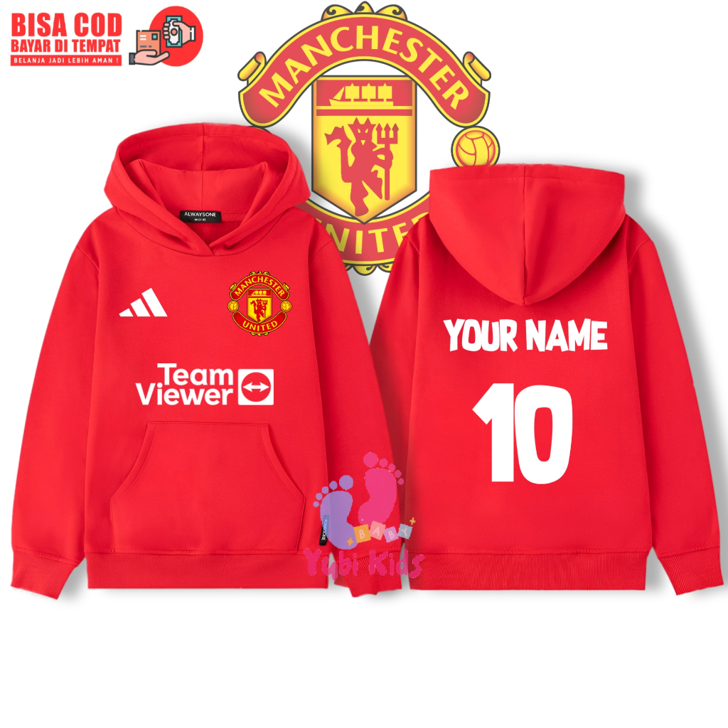 Jaket Hoodie Anak Manchester United / Jaket Resleting Football