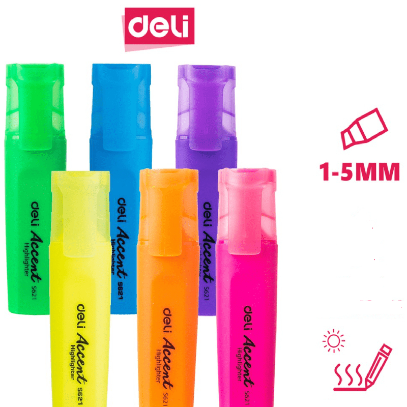 

HIGHLIGHTER DELI S-621 WARNA WARNI PEWARNA PENANDA BUKU