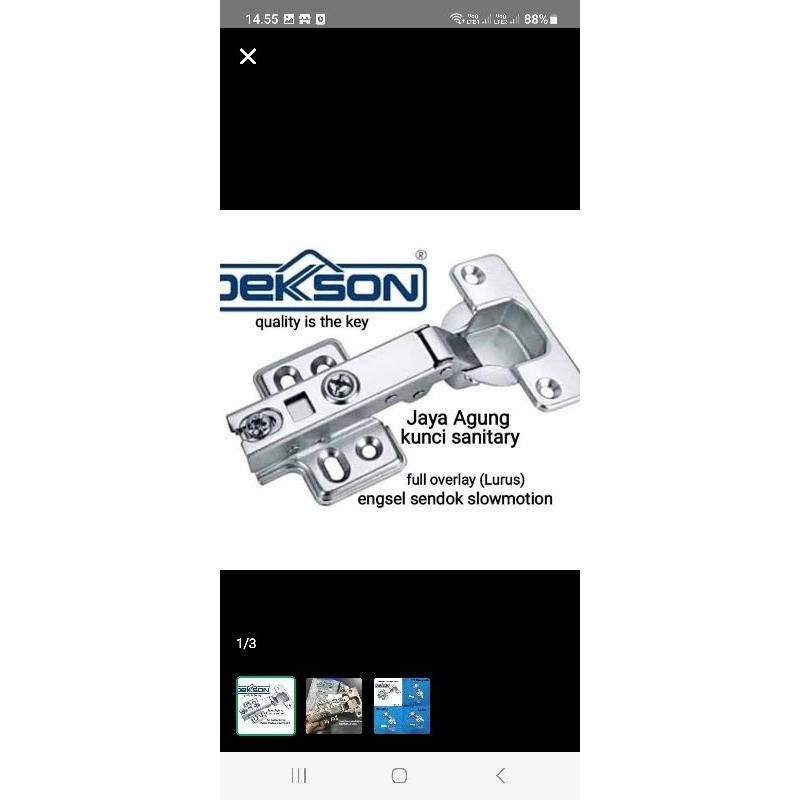 Engsel sendok slow motion Dekson/Dekson (lurus,1/2 bongkok,full bongkok)