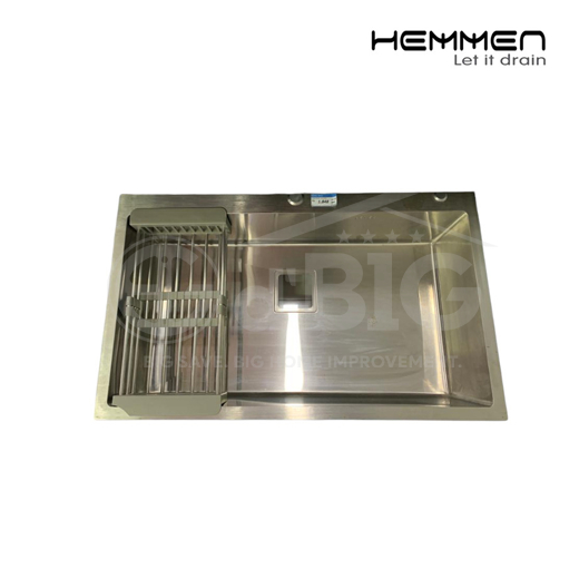 HEMMEN KITCHEN SINK+AFUR+SELANG PIPA SET (WGHMS-8050S)