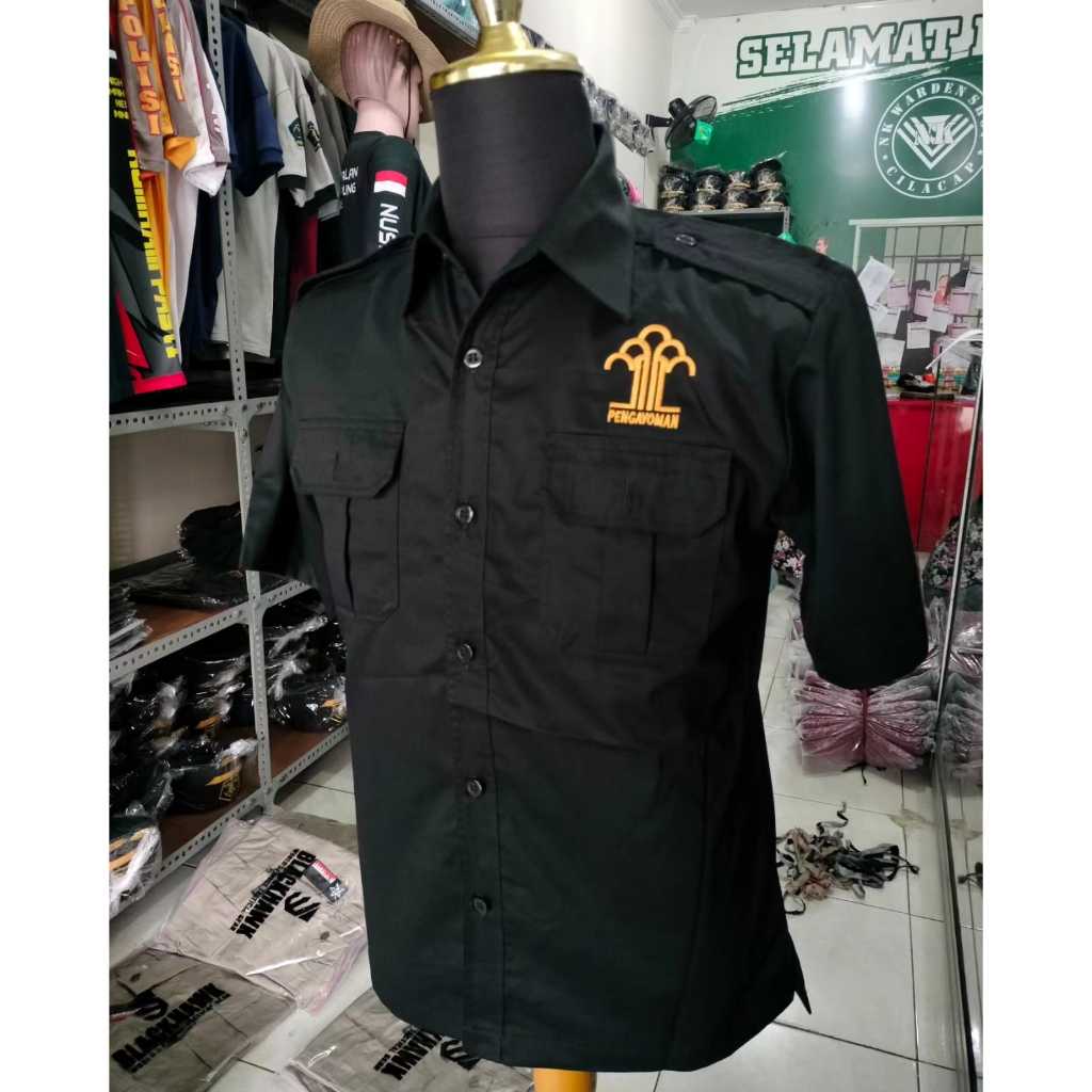 KEMEJA TACTIKAL HITAM KEMENKUMHAM BORDIR