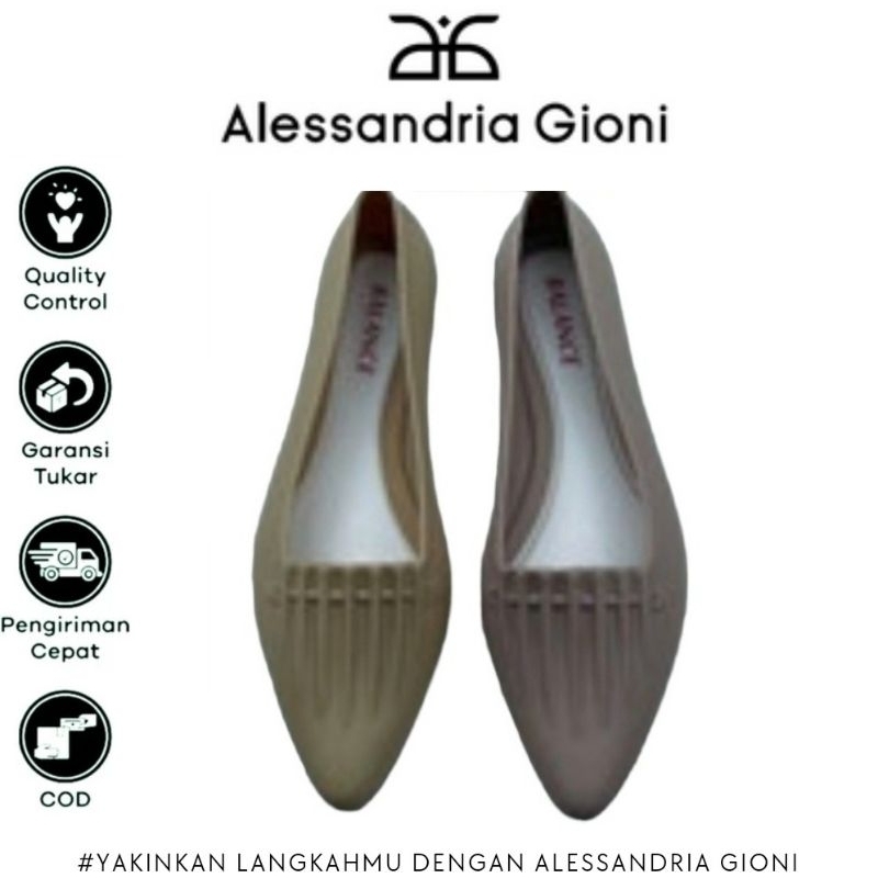 AG-Flatshoes Jelly Casual Wanita 702 Balance EDITH/Sepatu Jelly Wanita Balance Import