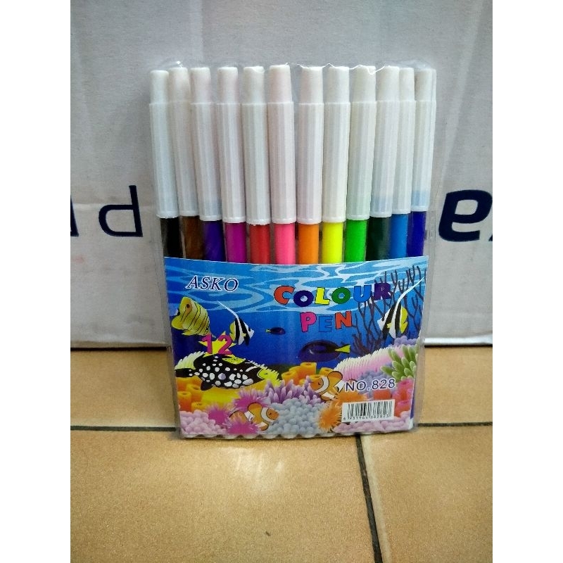 

Spidol Marker ASKO 12 Warna Kecil Murah