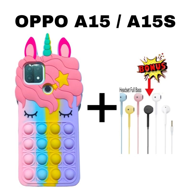 Oppo A15 Oppo A15S Casing Pop It Unicorn 3D Kesing Hp Oppo A15 A15S Popit Murah Lembut Softcase Terb