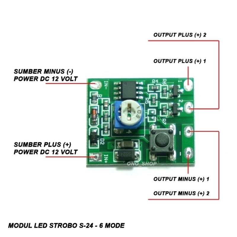 kit modul led strobo S-24 6mode