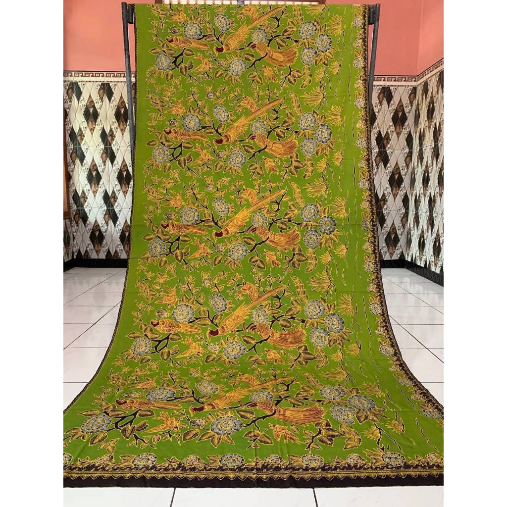 Kain batik tulis lajuran panjang hokokai exclusive bahan batik wanita polos