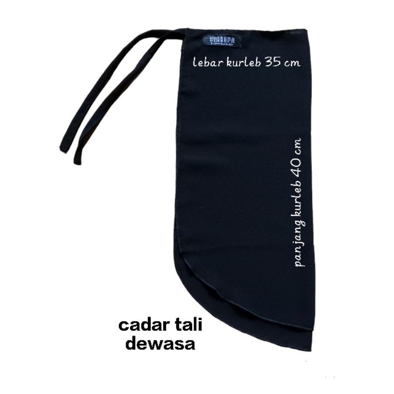 CADAR TALI DEWASA 2 LAYER OVAL BAHAN CERUTY BABYDOLL PREMIUM ukuran kurleb 35cm X 40cm toko Kami men