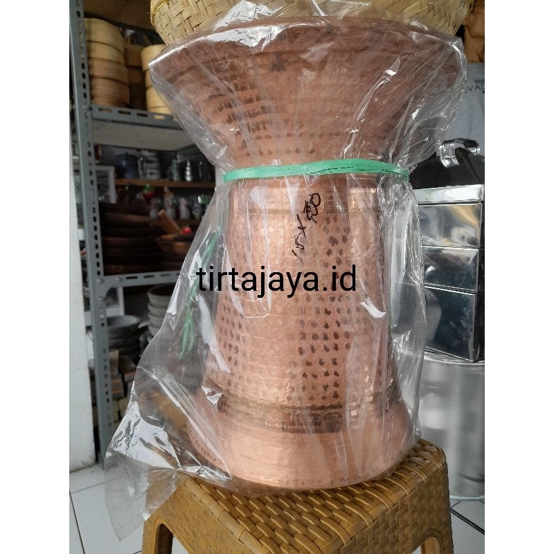 Seeng tembaga asli dandang tembaga jadul (free kukusan bambu) uk 32x39