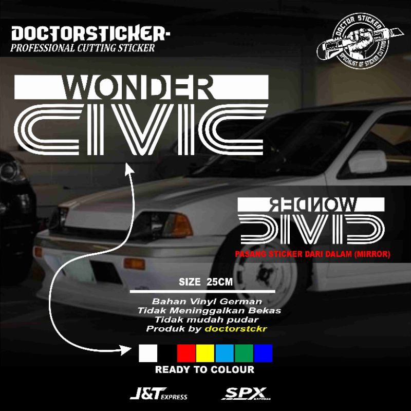Sticker Civic Wonder OEM sticker Vintage