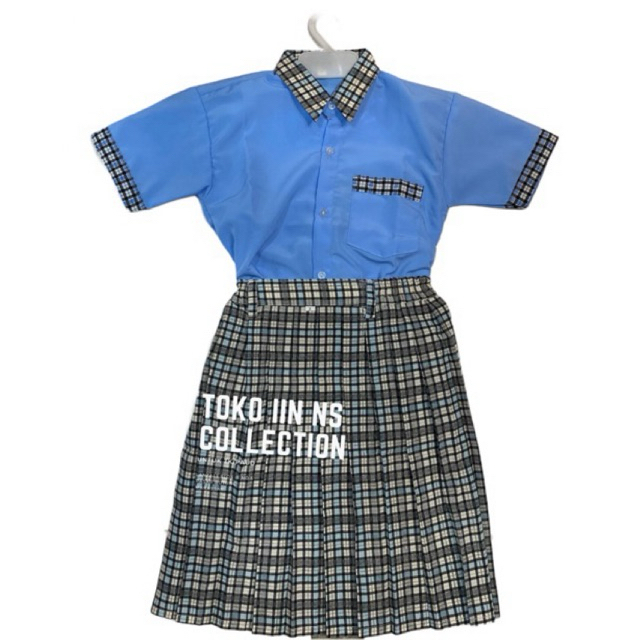 Seragam Sekolah TK Paud Kotak-Biru