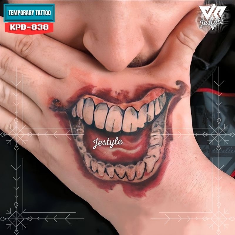 [KPB-838] Tato Temporer Temporary Tattoo Joker kepal tangan