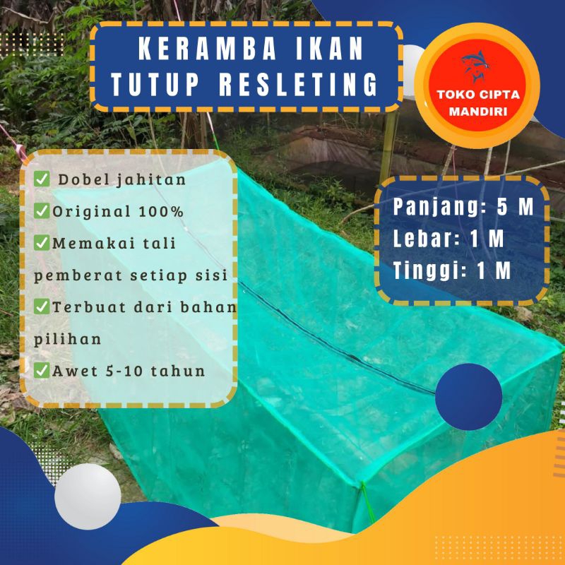 keramba ikan tutup resleting 5x1x1 jaring apung modern keramba ikan burayak ikan hapa ikan