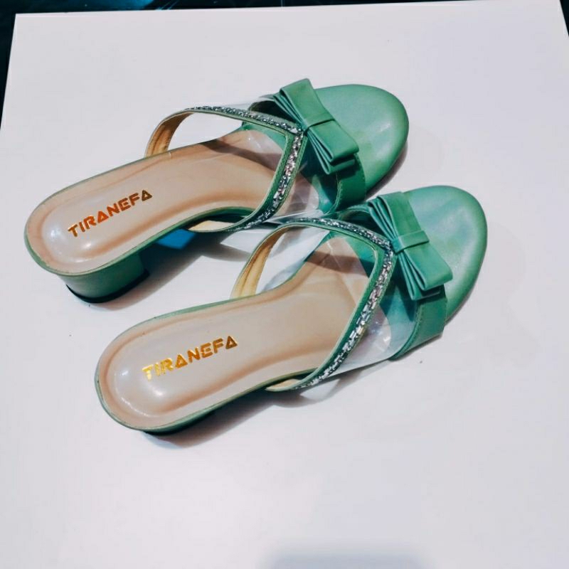 TERBARU_HEELS PESTA WANITA SELOP PITA PERMATA KEKINIAN _FORMAL