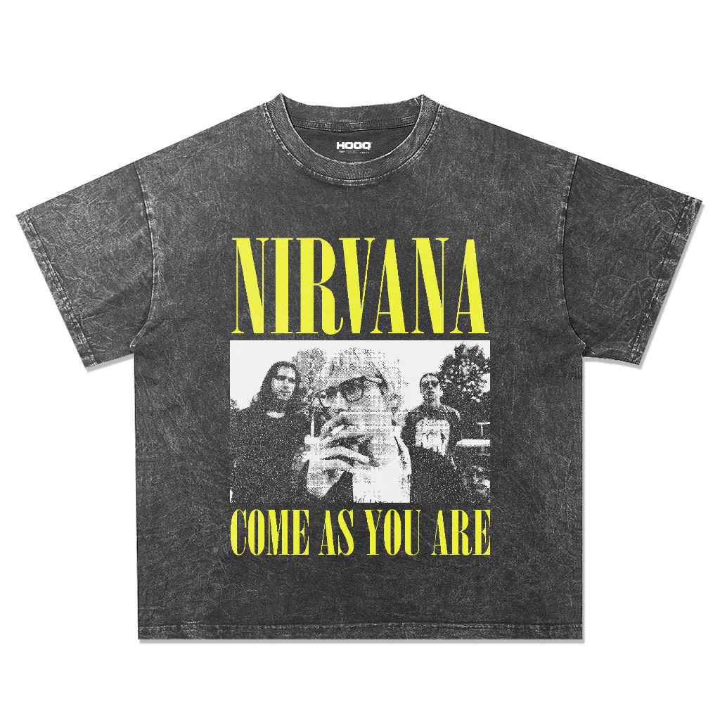 nirvana t-shirt oversize washing stonewash nbaju nirvana vintage