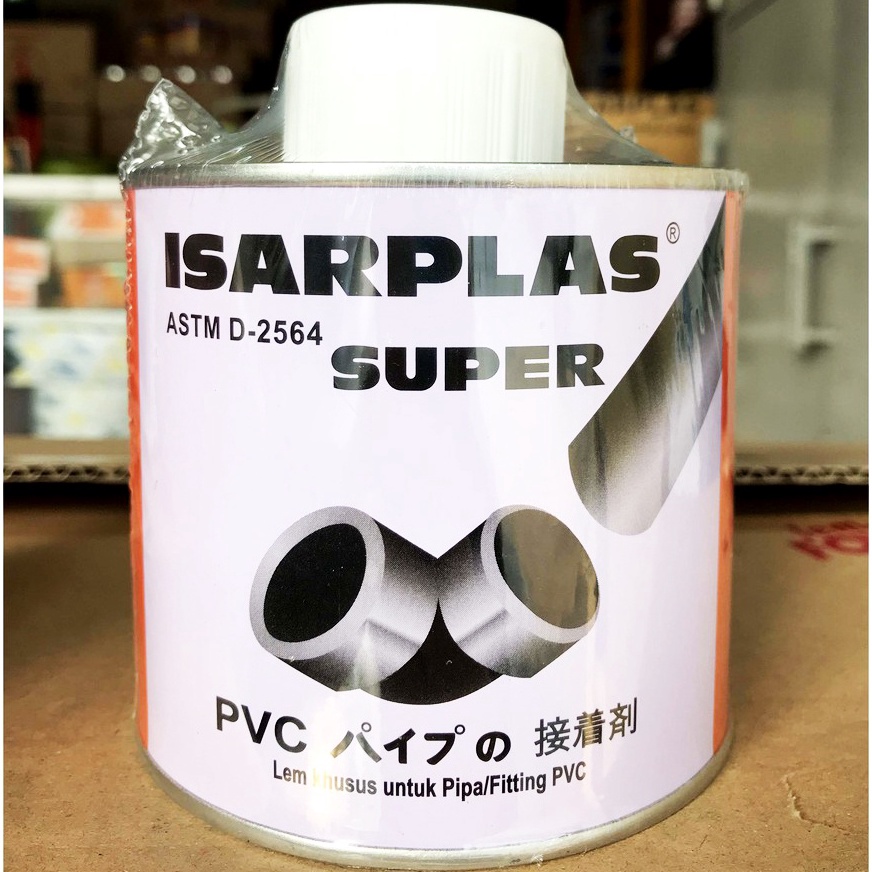 

HARGA GROSIR LEM PVC ISARPLAS KALENG 400 GRAM / LEM PIPA KALENG 400 GR KUAS !