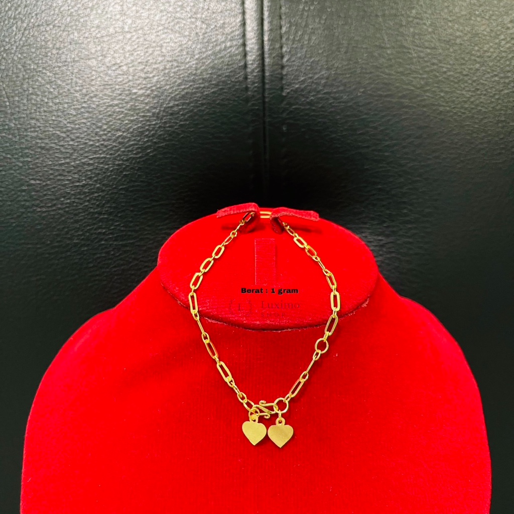 Set Perhiasan Dewasa Paper Clip Emas Muda