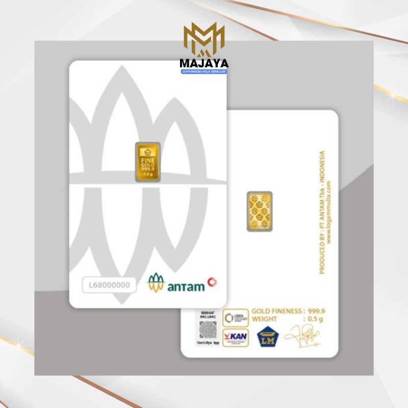 EMAS BATANGAN ANTAM 0,5 GRAM