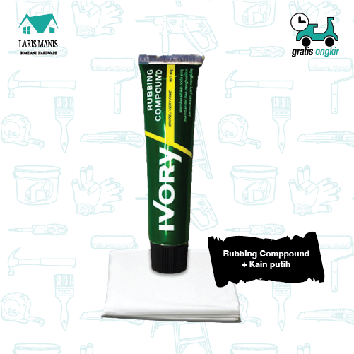 Rubbing Compound IVORY PUTIH COMPOUND Mobil Motor Penghilang Baret Kompon kecil Poles Body
