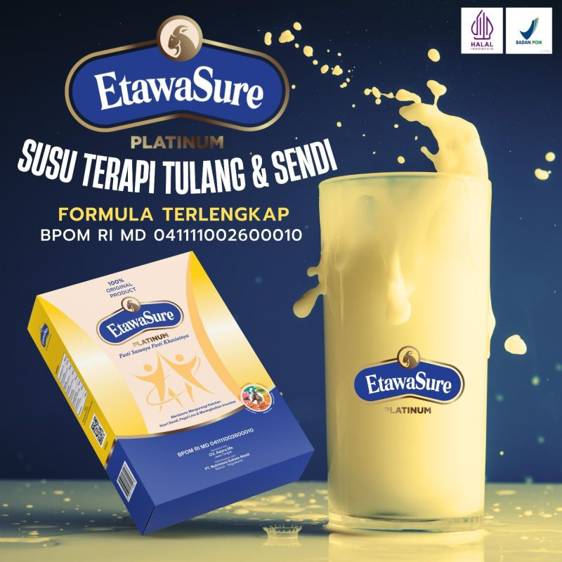 

EtawaSure Susu Kambing Etawa Murni 100% Solusi Atasi Masalah Pernapasan / Asma / Kolesterol Tinggi Kalsium Rendah Lemak Rendah Gula Atasi Gangguan Tulang & Sendi Osteoporosis Nafas Lega