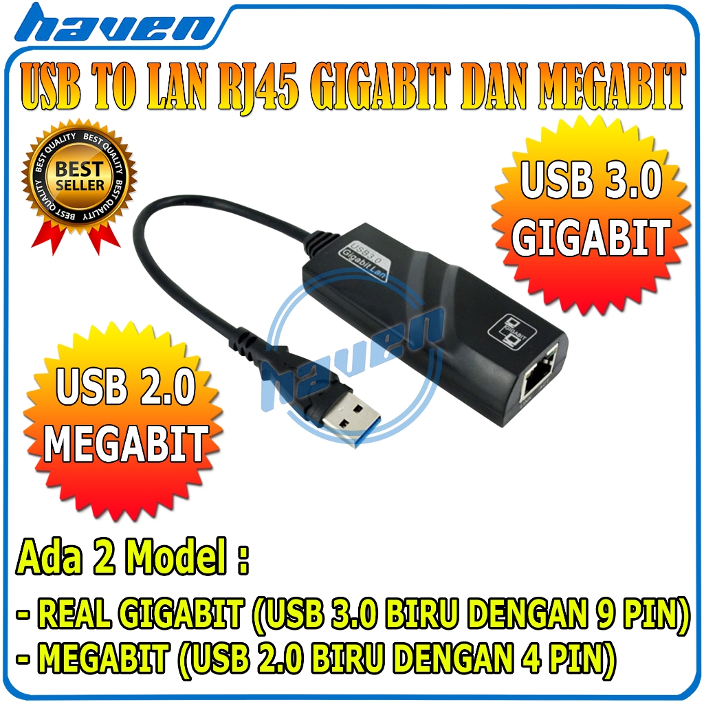 USB to LAN RJ45 Gigabit / USB 3.0 to Ethernet RJ45 / USB LAN Gigabit
