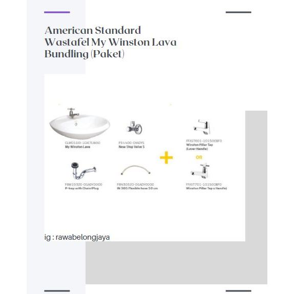 American Standard Wastafel / Cuci Tangan My Winston Lava Bundling SET