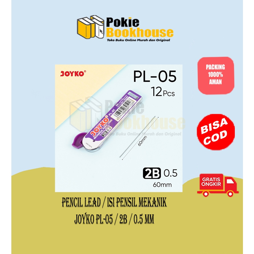 

Best Seller Original Pencil Lead / Isi Pensil Mekanik Joyko PL-05 / 2B / 0.5 mm - Joyko