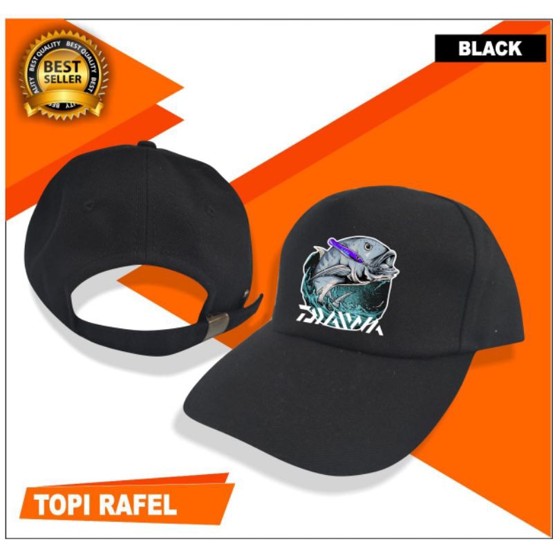 Topi kain Logo Mancing Topi kain bahan RAFEL