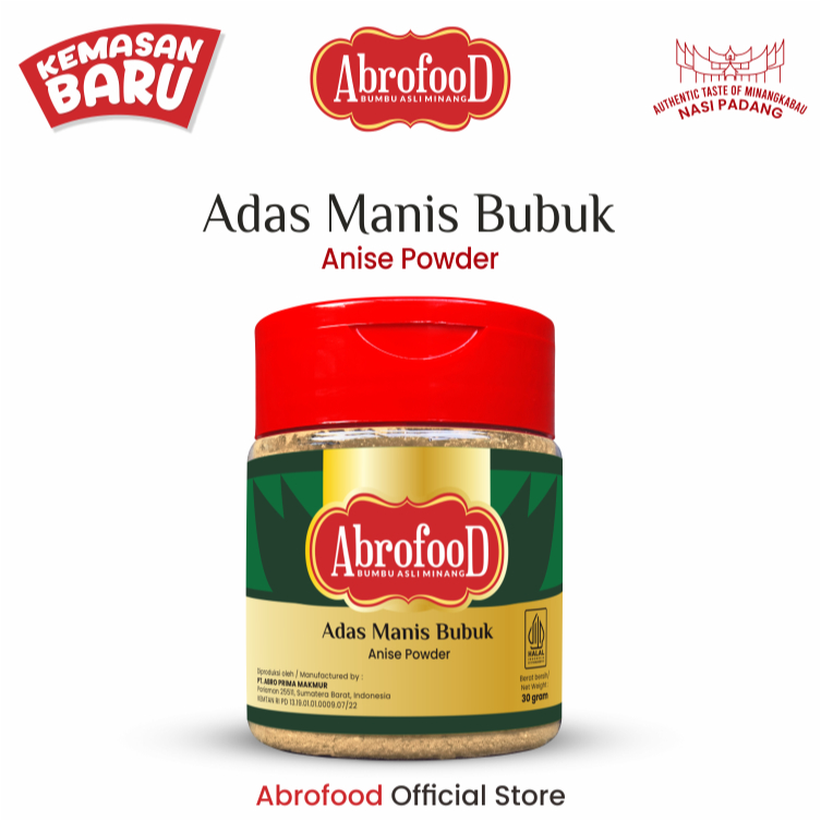 

Adas Manis Bubuk Abrofood Botol 30 g