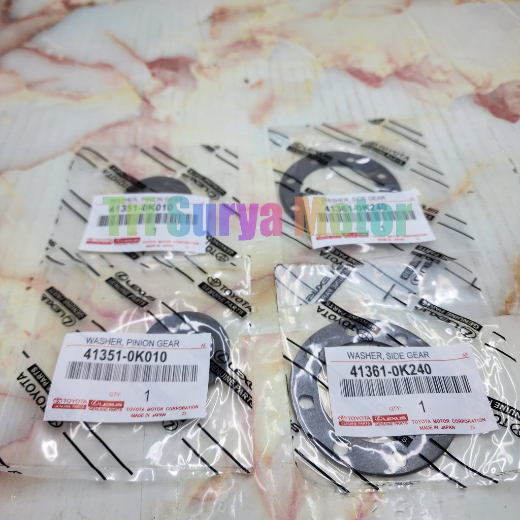 Washer Pinion Ring Gardan Gigi Bolu Besar Kecil 1set Innova Ori