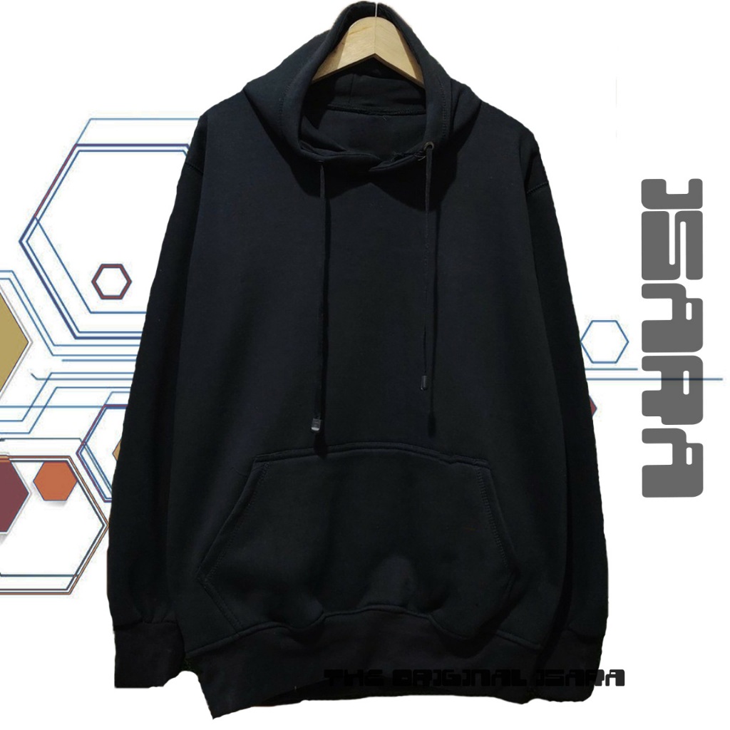 Jaket Pria Distro Polos Warna hitam Switer Hodie Cowok Cewek Simple