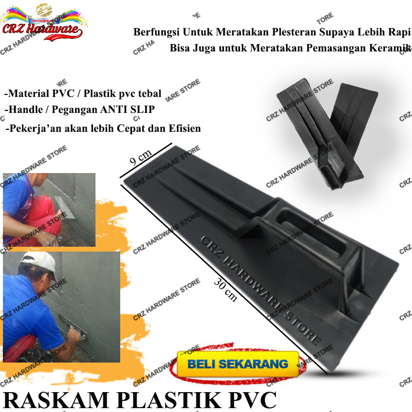Raskam PVC Roskam Gosokan Plester Aci Semen Dinding Tembok Lantai Reskam Acian
