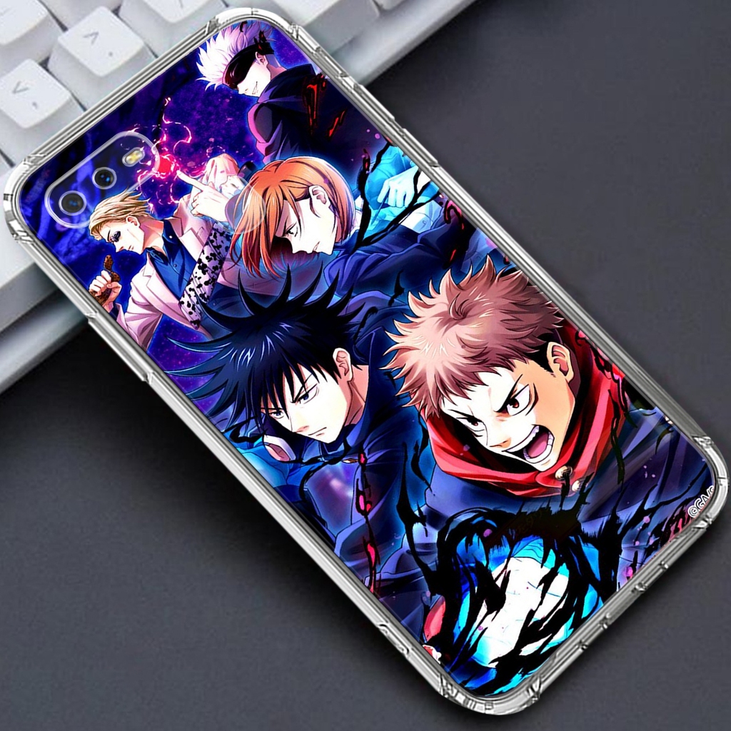 Softcase OPPO A5S /OPPO A12/OPPO A7  - Clear Case  MOTIF  ( GOJO ) - Anticrack - Case Bening - Softc