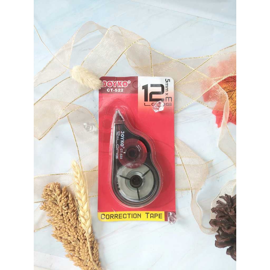 

TIPEX KERTAS TIPE X PITA TIP-EX TIP EX TIPEX TAPE CORRECTION KERTAS ROLL 5MM X 12M JOYKO CT-522 PENGHAPUS