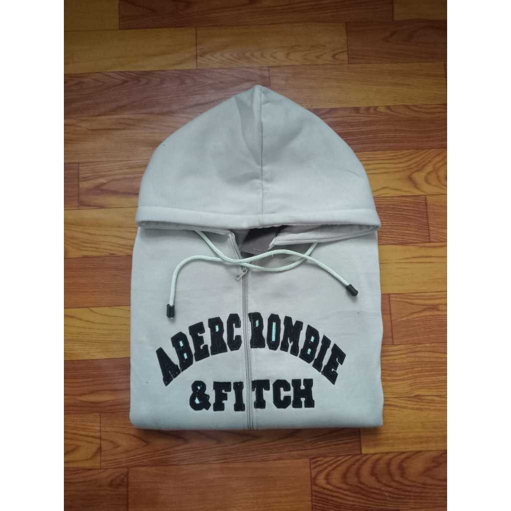 Who A.U BORDIR - Jaket Hoodie Zipper Aber Hijau Mint Premium Quality Full Teg & Label Bahan Teball U