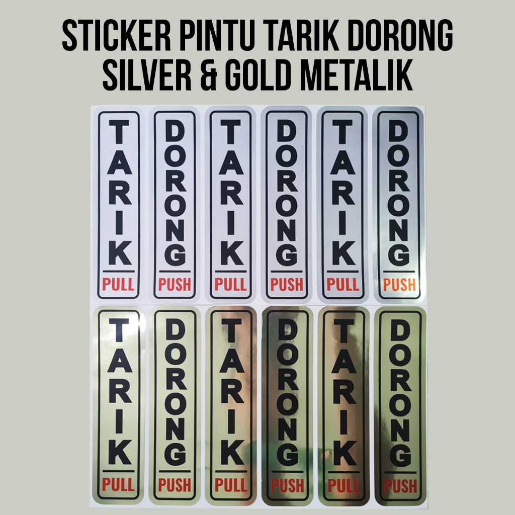 

SIGN LABEL STICKER DORONG TARIK PINTU - DOOR SIGN PULL PUSH - TARIK