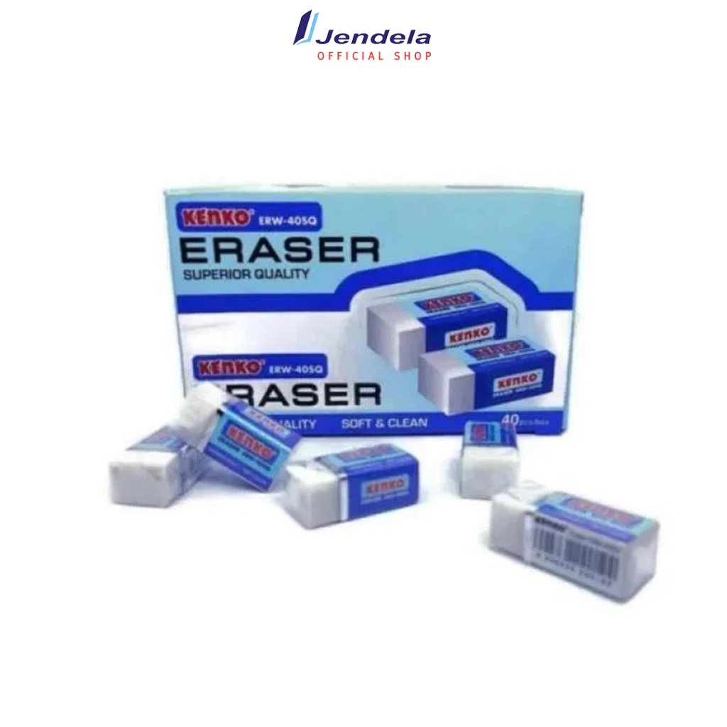 

Penghapus Pensil Kenko Putih Eraser Kenko ERW-40SQ Kecil Mini Murah Harga Satuan Alat Tulis Sekolah ATK