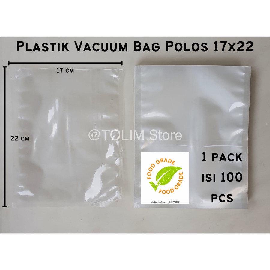 17x22 Plastik Vakum Polos Plastik Vacuum Polos Plastik Vakum Makanan Vacuum Bag Polos Plastik Vakum 